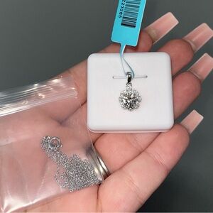 Elegant Moissanite Sterling Silver Necklace